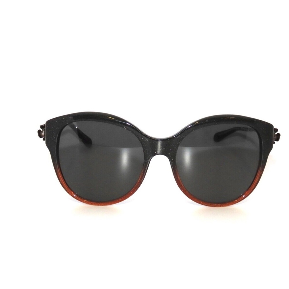 Coach 8189 (L1610) 547587 Black Amber Glitter Gradient Gray Sunglasses - Picture 2 of 5
